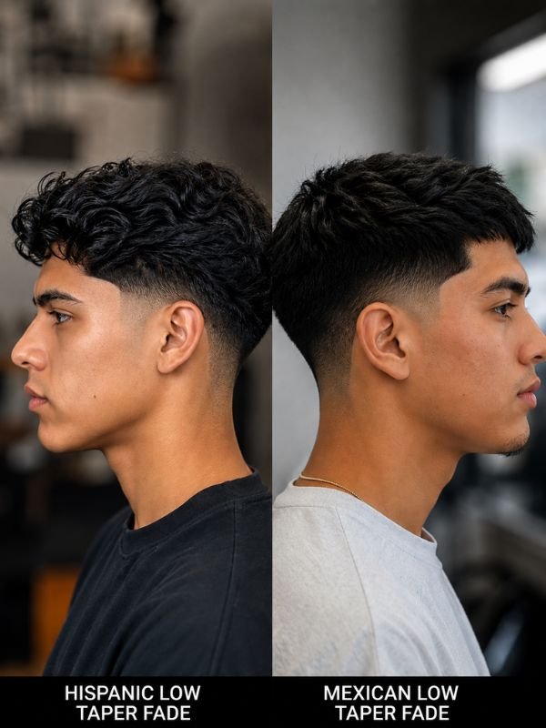 hispanic mexican low taper fade