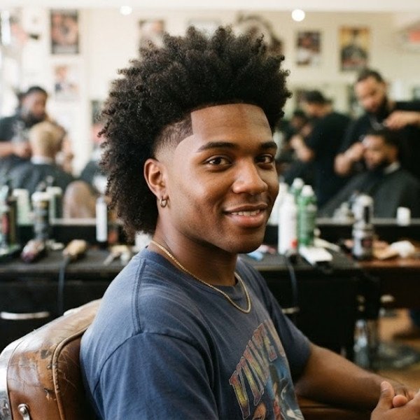 Afro Taper Mullet