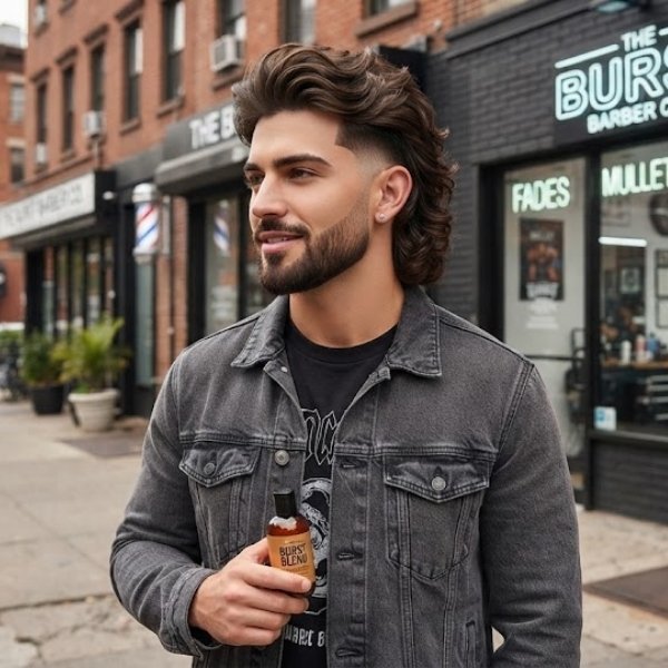 Burst Fade Mullet