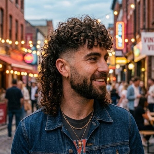 Curly Taper Mullet