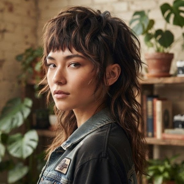 Long Wolf Cut Mullet