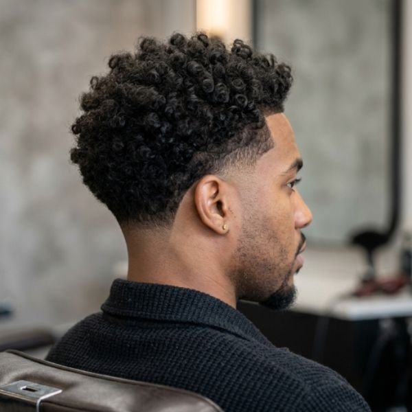 _Low Curly Burst Fade