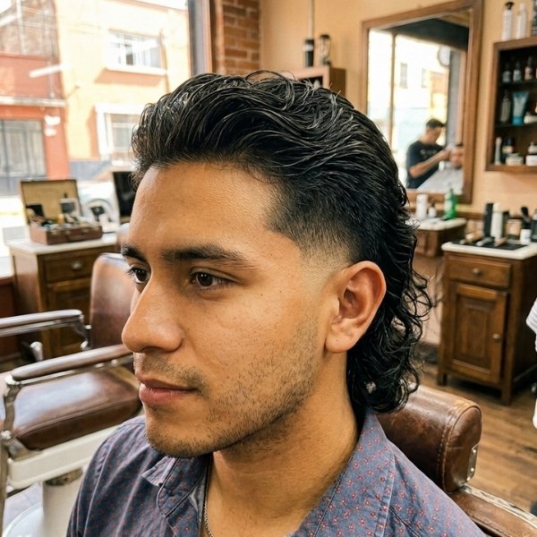 Mexican Burst Fade Mullet