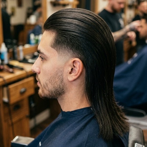 Mid Taper Straight Mullet