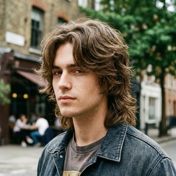 Middle-Part Wolf Mullet