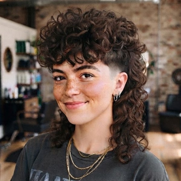 Permed Mullet Styling