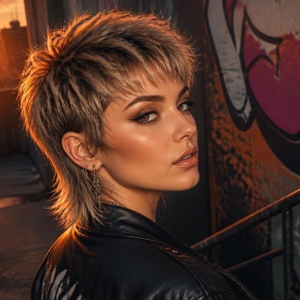 Styling a Short Mullet