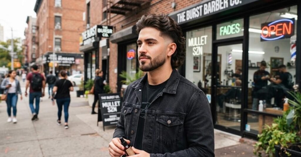 30 Burst Fade Mullet Hairstyle 2026