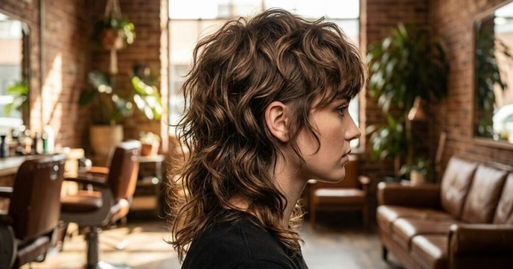 modern mullet wavy